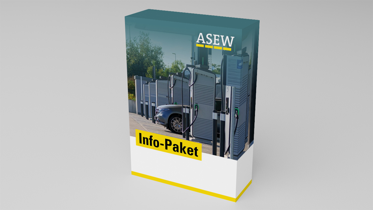 Ladesäulen in Reihe