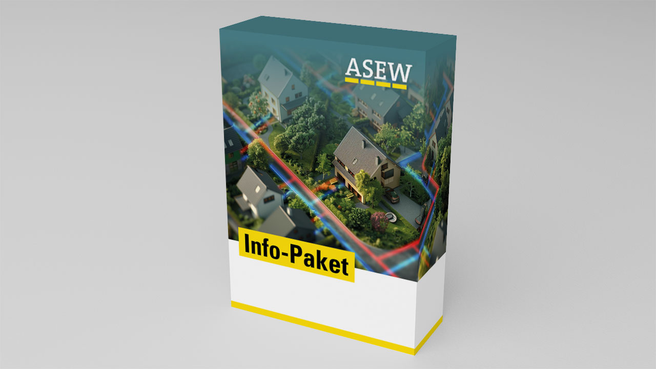 Wärmeleitungen in Wohngebiet