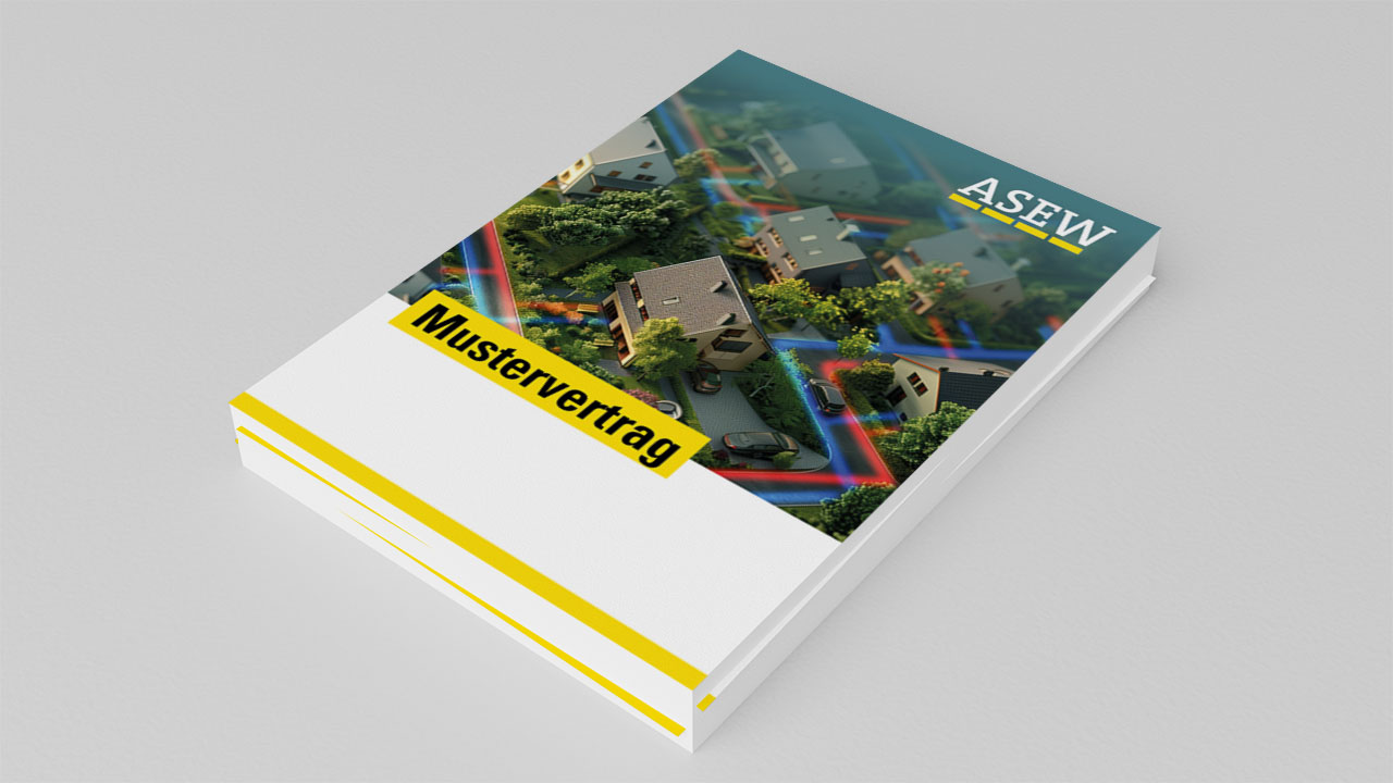 Wärmeleitungen in Wohngebiet